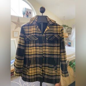 Plaid Black and Yellow Jacket
